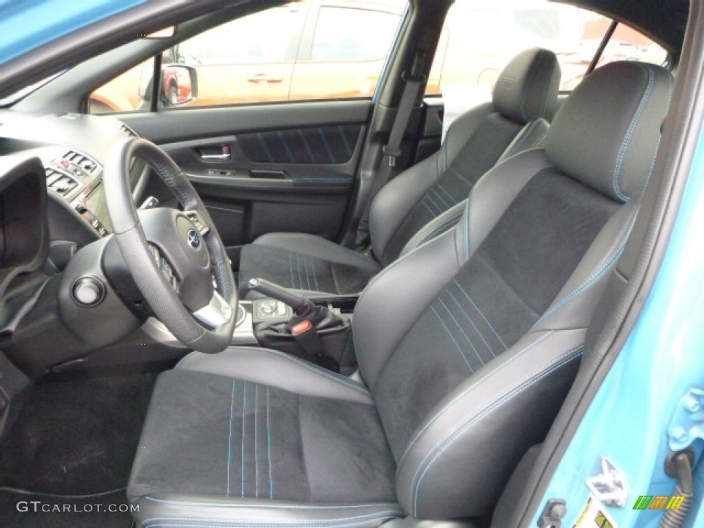 Carbon Black/Hyper Blue Interior 2016 Subaru WRX STI HyperBlue Limited Edition Photo #113885293