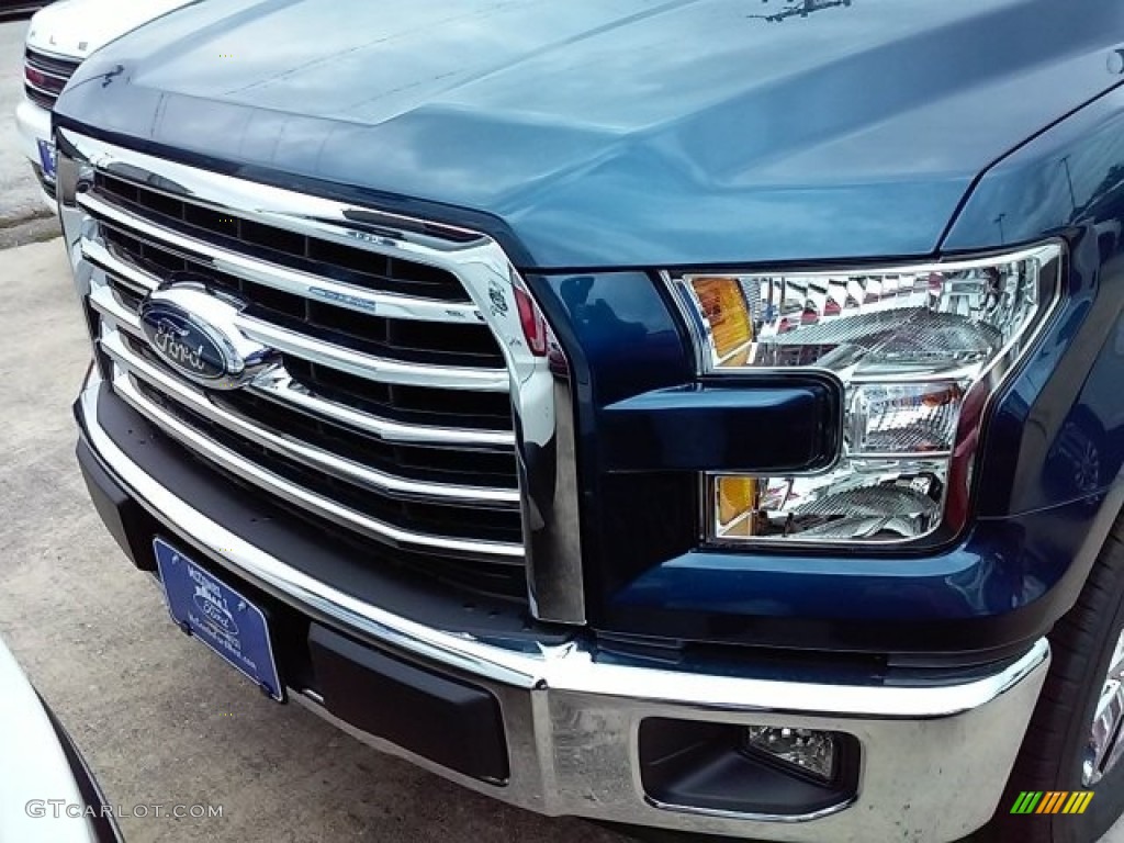 2016 F150 XLT SuperCrew - Blue Jeans / Medium Earth Gray photo #14