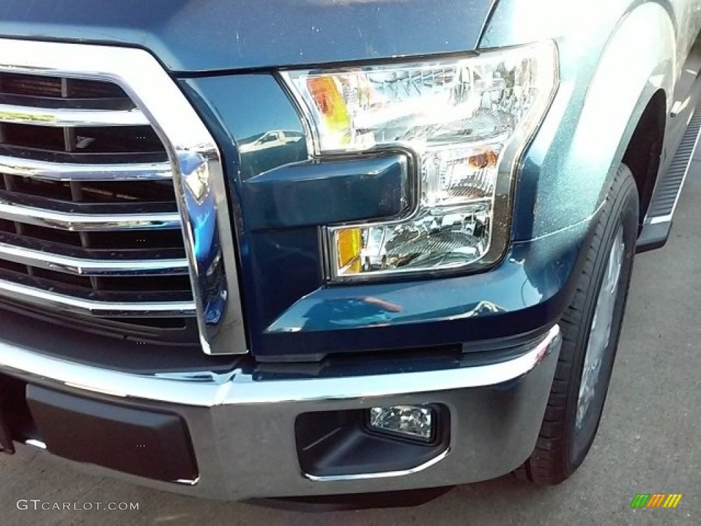 2016 F150 XLT SuperCrew - Blue Jeans / Medium Earth Gray photo #35