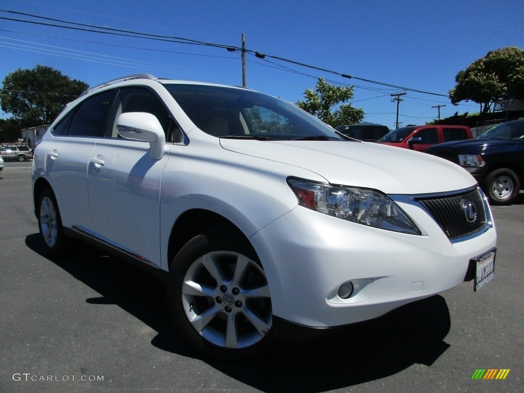 2010 RX 350 - Starfire White Pearl / Parchment/Brown Walnut photo #1