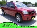 2007 Red Brawn Nissan Titan XE Crew Cab  photo #1