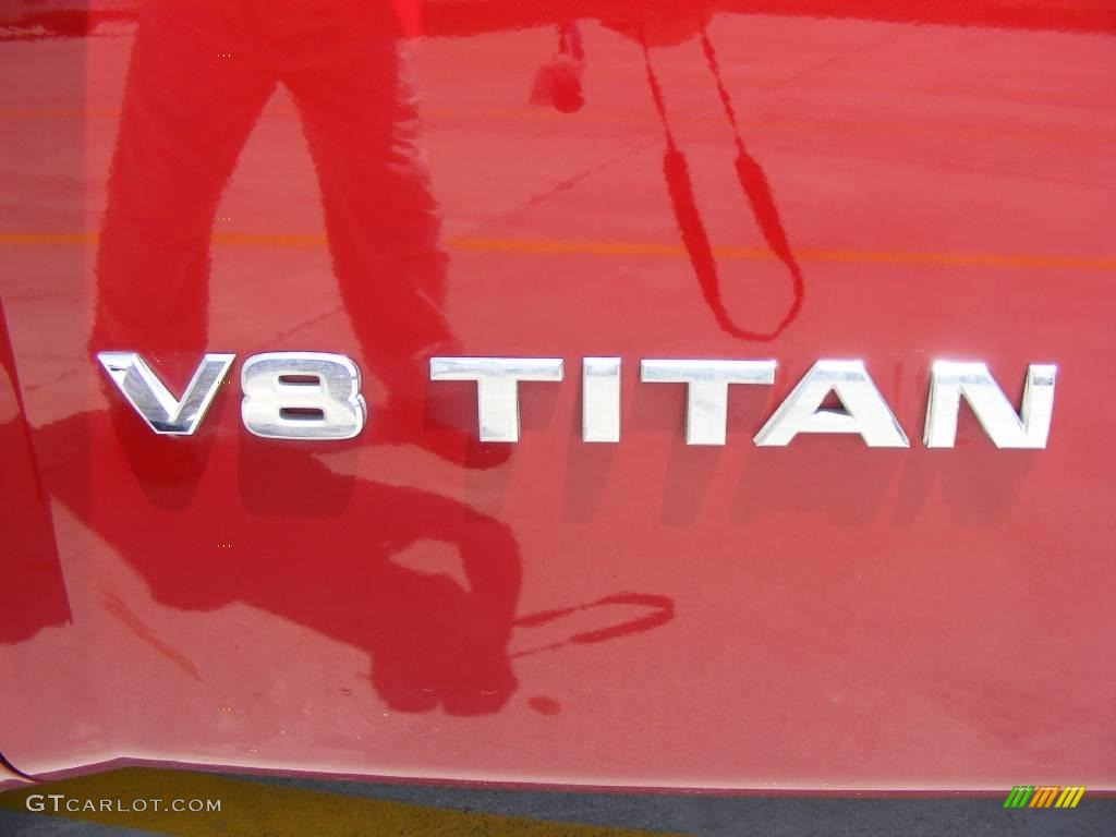 2007 Titan XE Crew Cab - Red Brawn / Graphite Black/Titanium photo #15