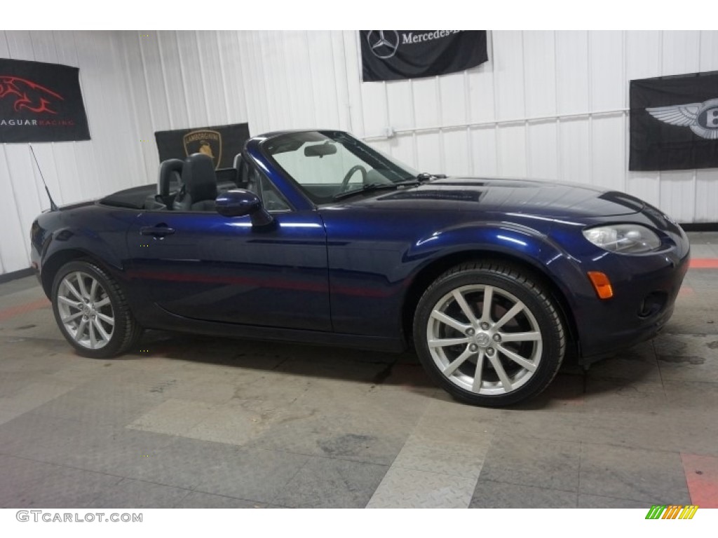 2008 MX-5 Miata Touring Roadster - Stormy Blue Mica / Black photo #11