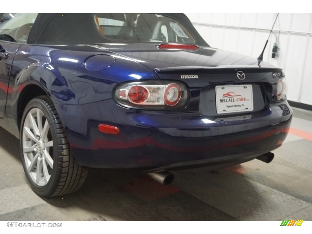 2008 MX-5 Miata Touring Roadster - Stormy Blue Mica / Black photo #62