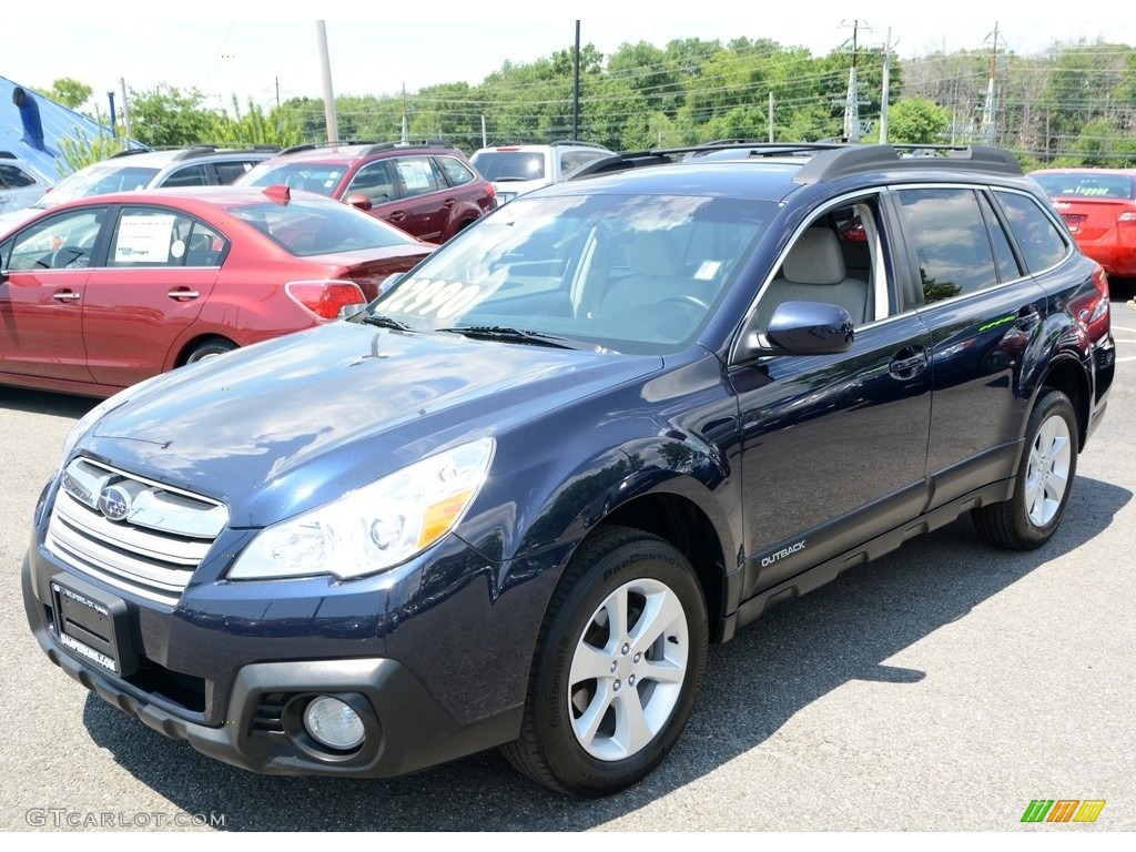 2014 Outback 2.5i Premium - Deep Indigo Pearl / Ivory photo #3