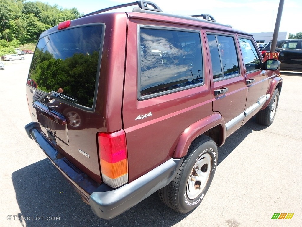2000 Cherokee Sport 4x4 - Flame Red / Agate Black photo #4