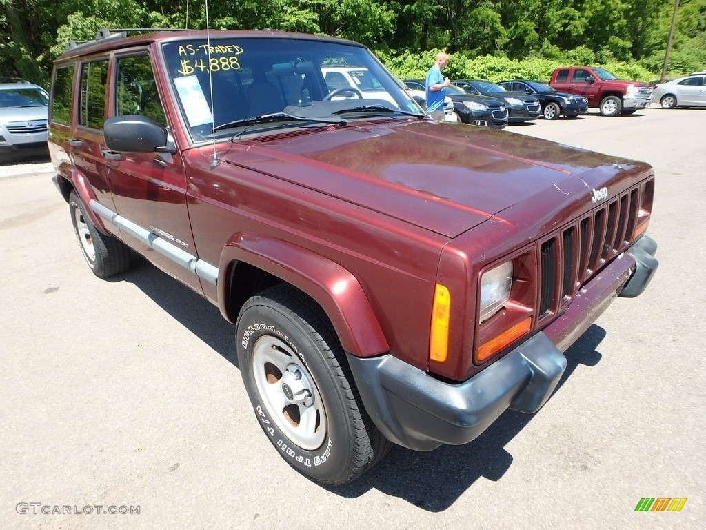 2000 Cherokee Sport 4x4 - Flame Red / Agate Black photo #5