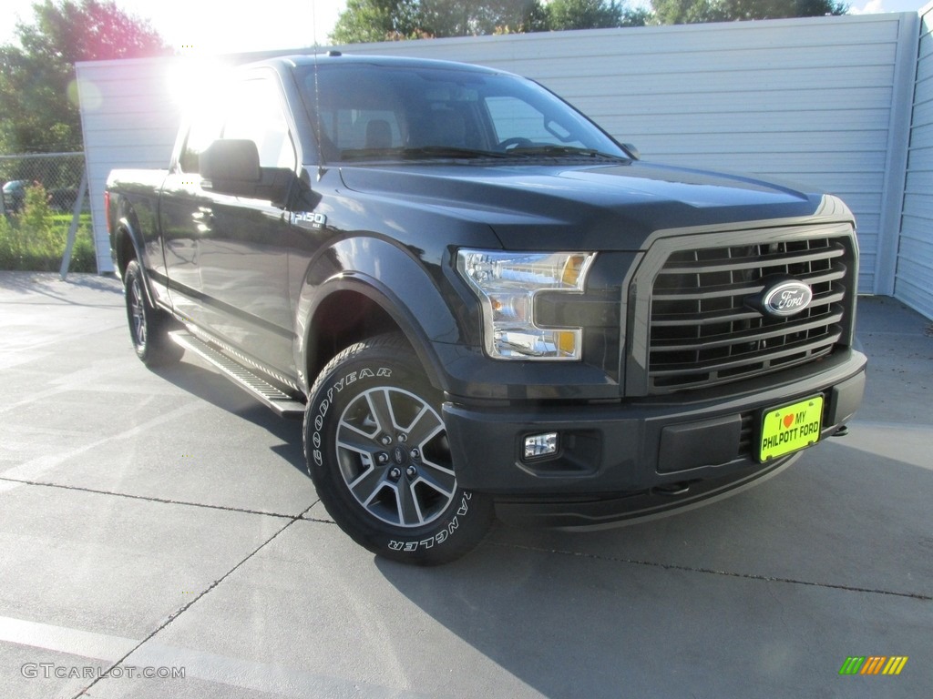 2016 F150 XLT SuperCab 4x4 - Lithium Gray / Black photo #2