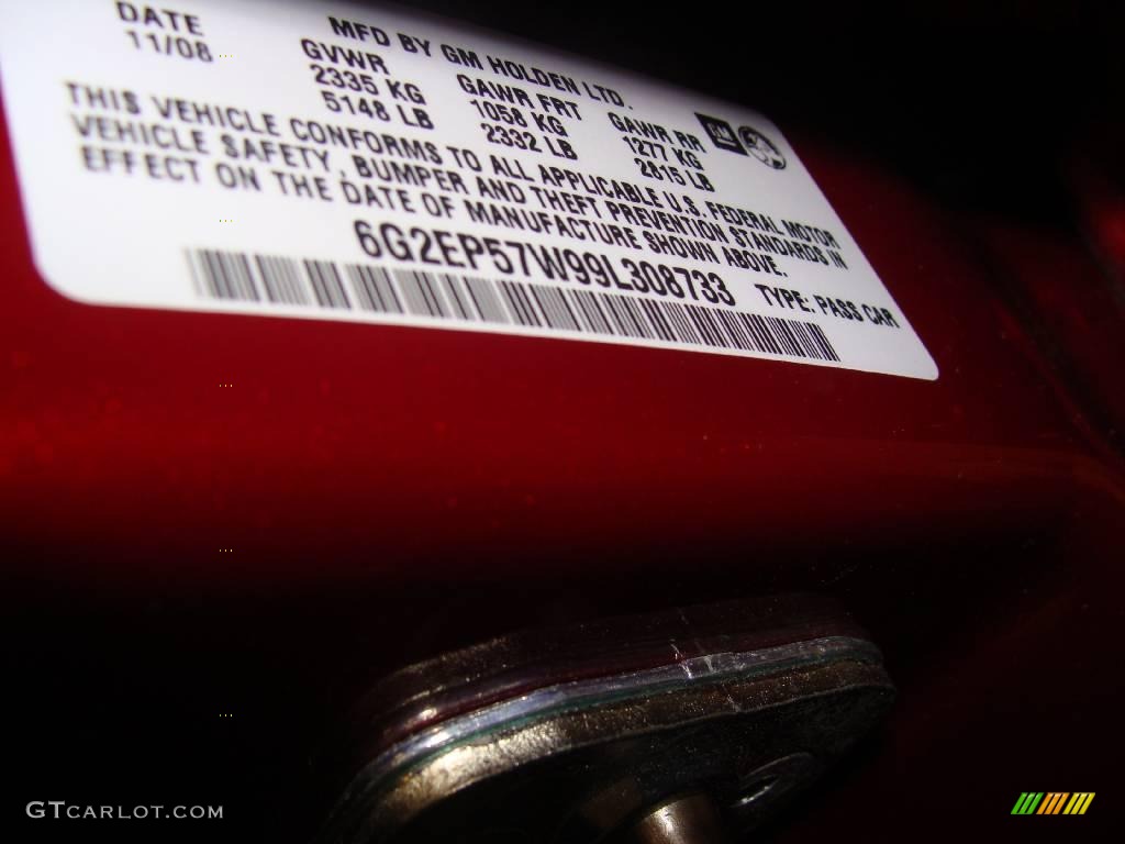 2009 G8 GXP - Sport Red Metallic / Onyx photo #29