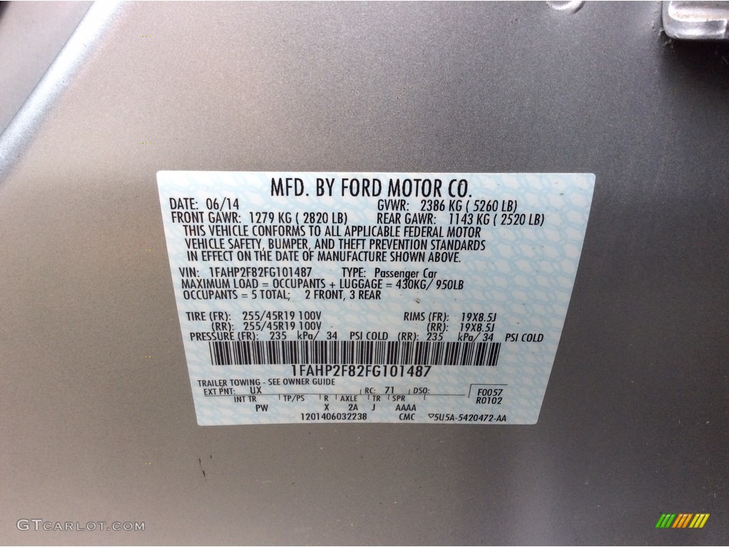 2015 Taurus Limited - Ingot Silver Metallic / Charcoal Black photo #28