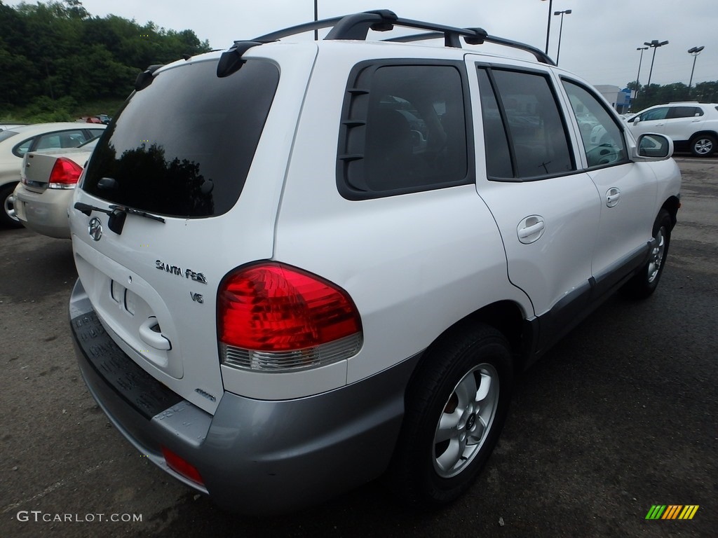 2005 Santa Fe GLS 4WD - Nordic White / Beige photo #4