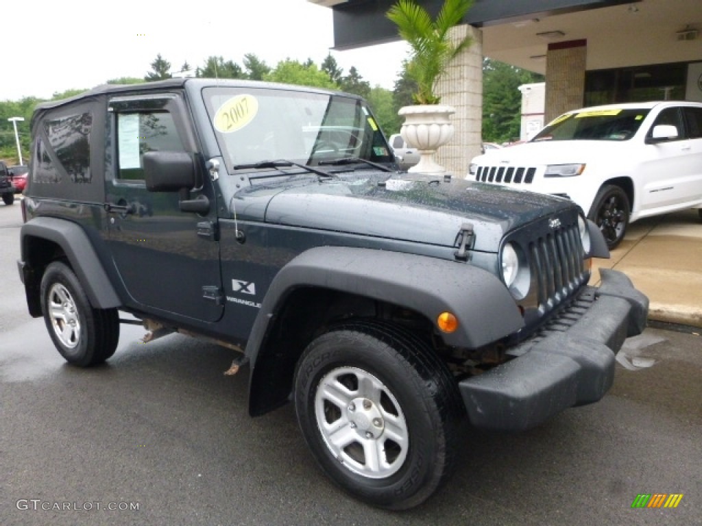 2007 Wrangler X 4x4 - Steel Blue Metallic / Dark Slate Gray/Medium Slate Gray photo #7