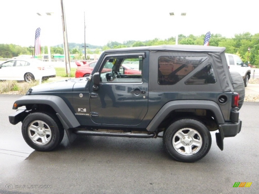 2007 Wrangler X 4x4 - Steel Blue Metallic / Dark Slate Gray/Medium Slate Gray photo #10