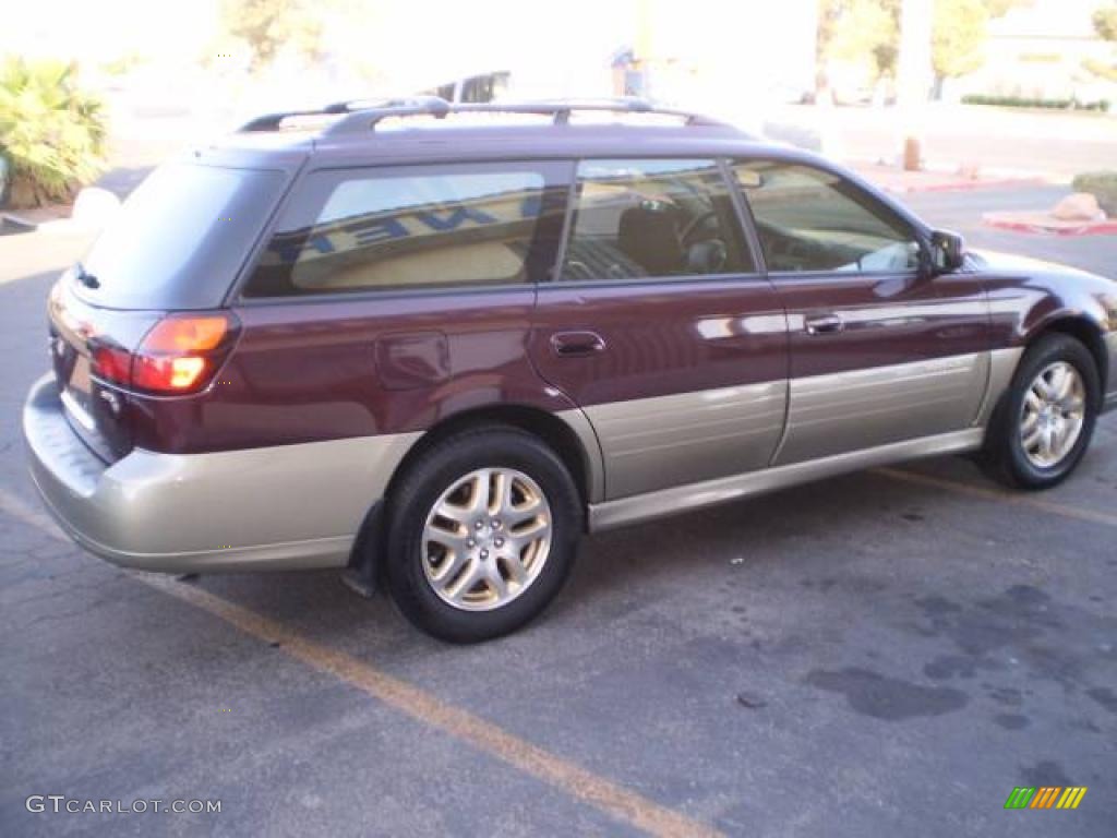 2000 Outback Limited Wagon - Winestone Pearl / Beige photo #16