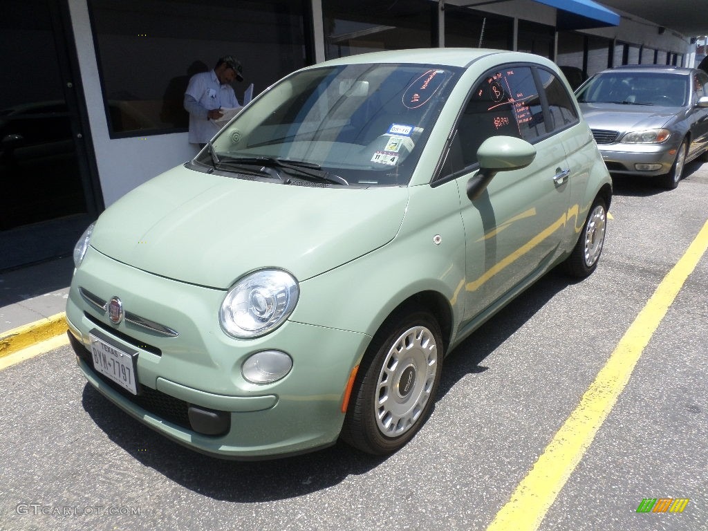 2013 500 Pop - Verde Chiaro (Light Green) / Marrone/Avorio (Brown/Ivory) photo #5