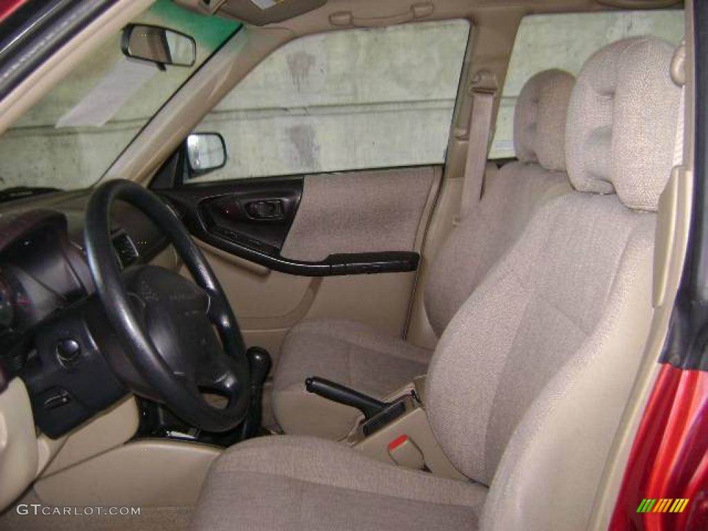 2001 Forester 2.5 L - Sedona Red Pearl / Beige photo #13