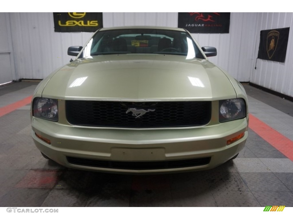 2006 Mustang V6 Premium Coupe - Legend Lime Metallic / Red/Dark Charcoal photo #4