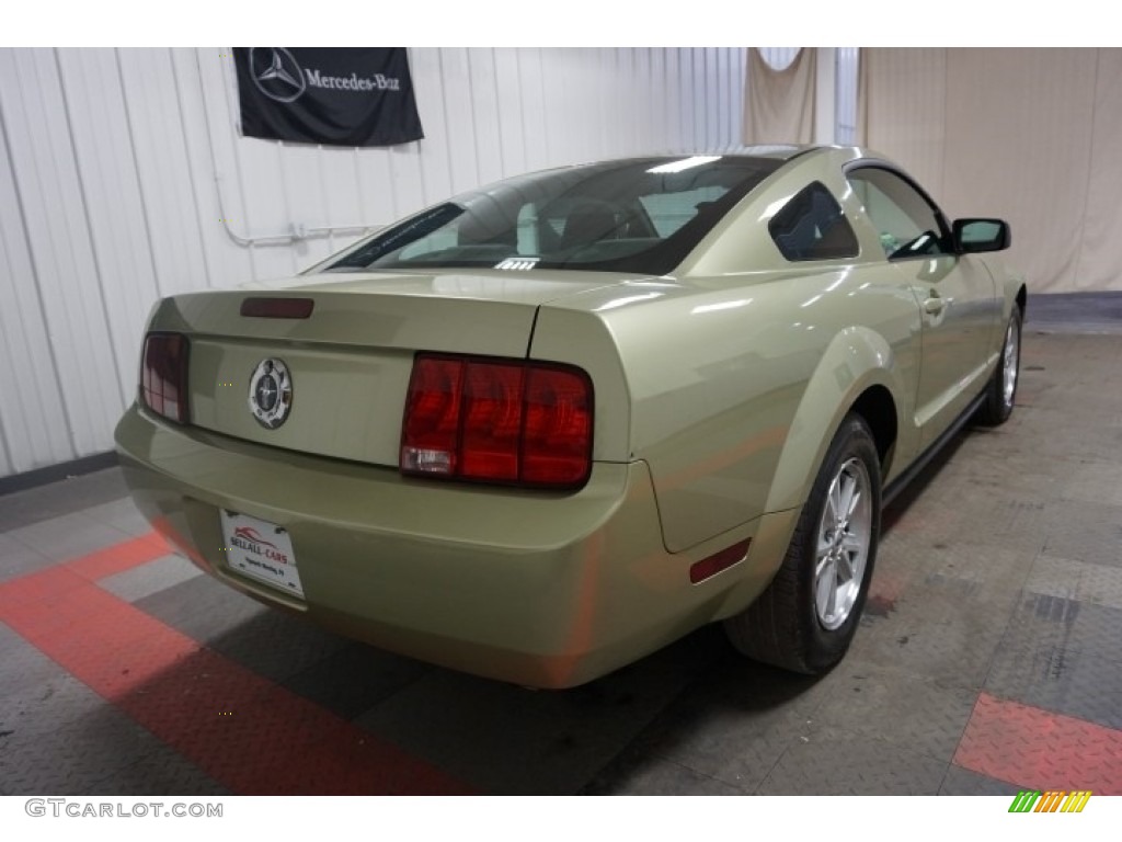 2006 Mustang V6 Premium Coupe - Legend Lime Metallic / Red/Dark Charcoal photo #8