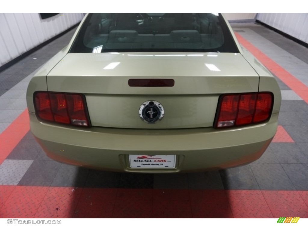 2006 Mustang V6 Premium Coupe - Legend Lime Metallic / Red/Dark Charcoal photo #9