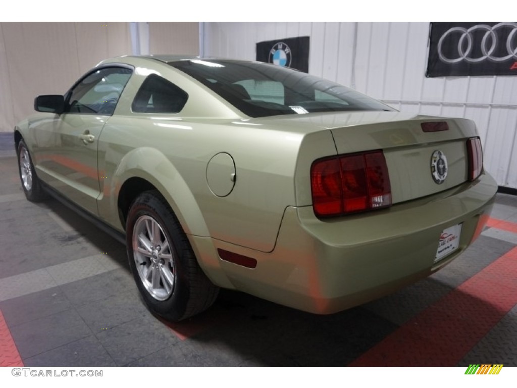 2006 Mustang V6 Premium Coupe - Legend Lime Metallic / Red/Dark Charcoal photo #10