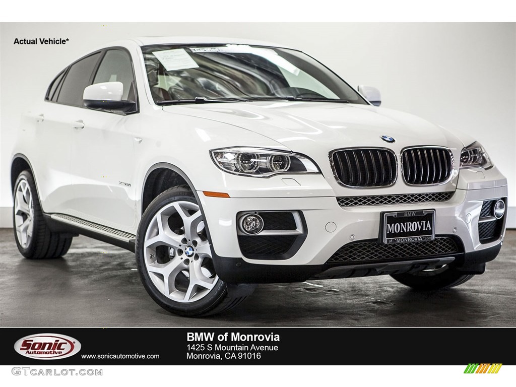 2014 X6 xDrive35i - Alpine White / Vermilion Red photo #1