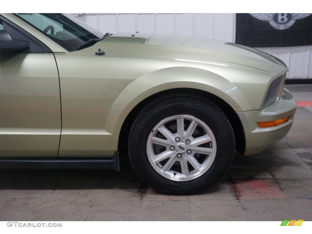 2006 Mustang V6 Premium Coupe - Legend Lime Metallic / Red/Dark Charcoal photo #46