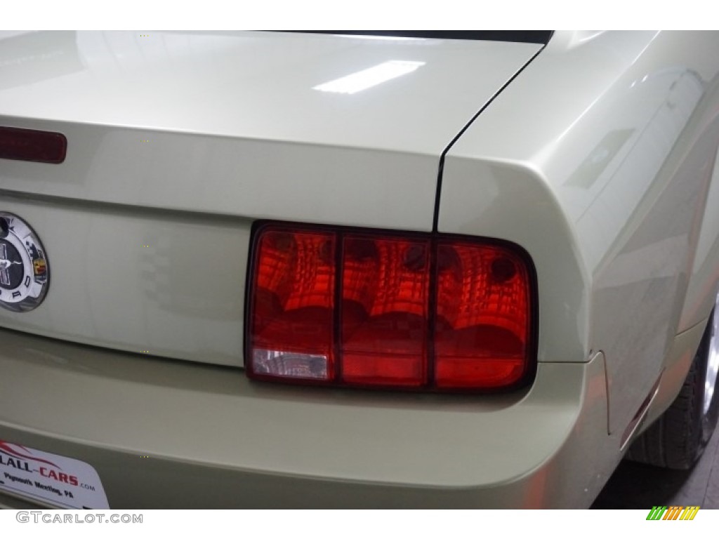 2006 Mustang V6 Premium Coupe - Legend Lime Metallic / Red/Dark Charcoal photo #56