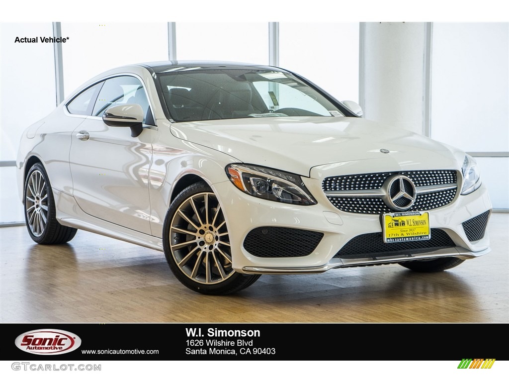 2017 C 300 Coupe - Polar White / Black photo #1