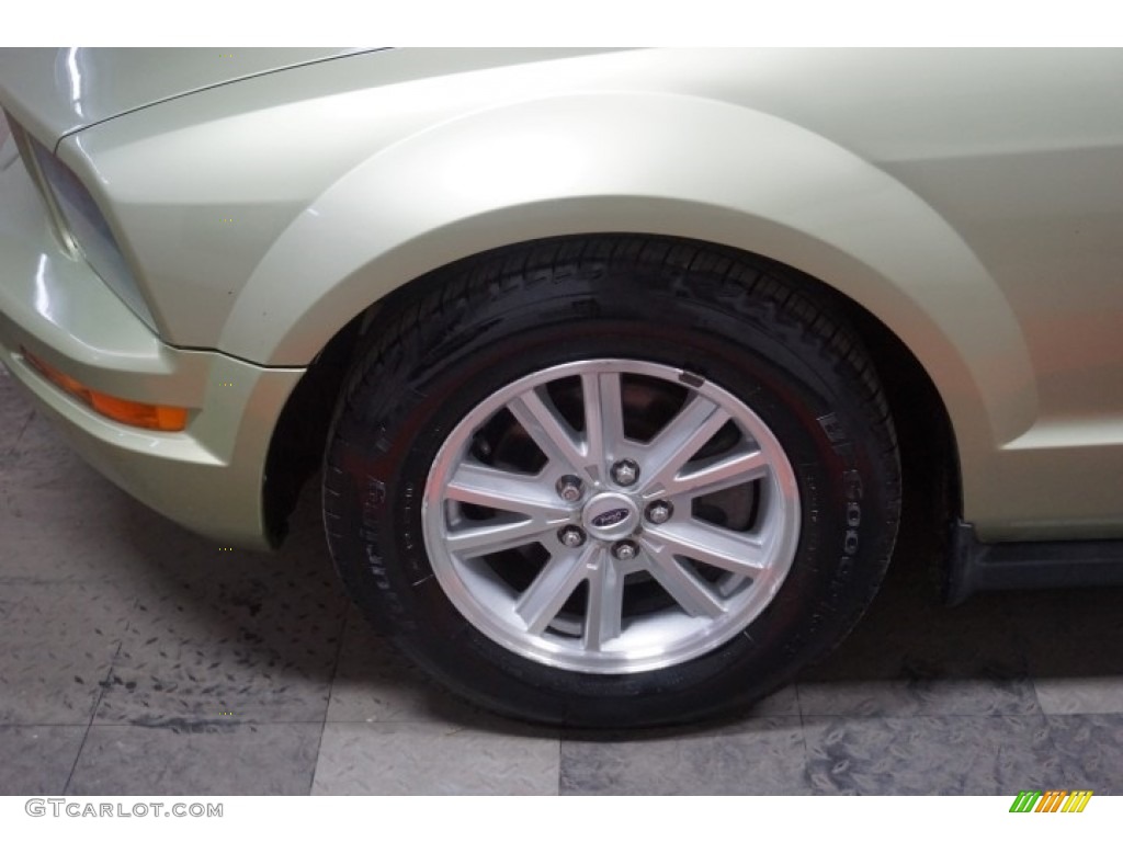 2006 Mustang V6 Premium Coupe - Legend Lime Metallic / Red/Dark Charcoal photo #68