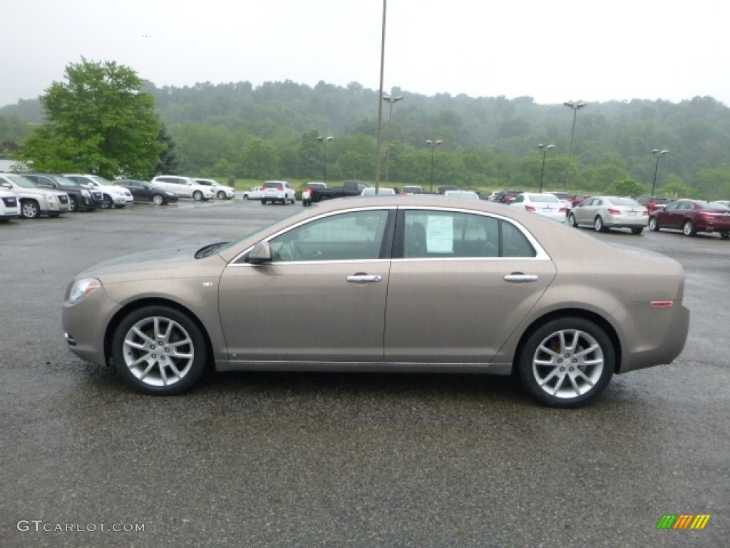 2008 Malibu LTZ Sedan - Sandstone Metallic / Cocoa/Cashmere Beige photo #4