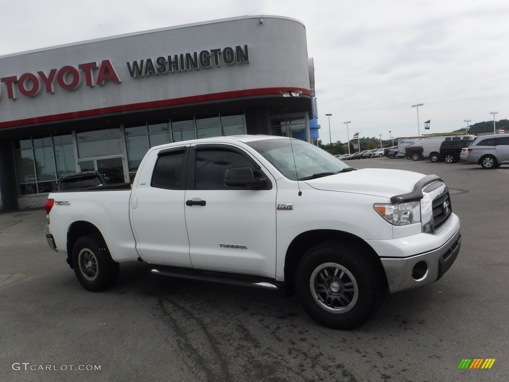 2007 Tundra SR5 TRD Double Cab 4x4 - Super White / Graphite Gray photo #2