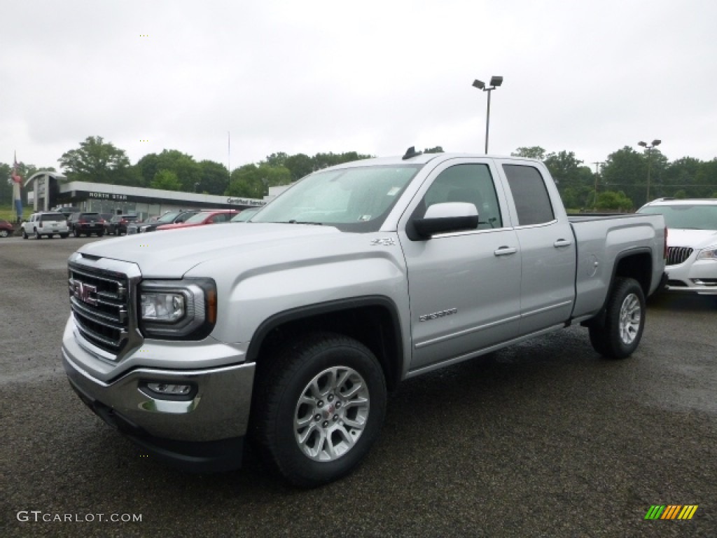 2016 Sierra 1500 SLE Double Cab 4WD - Quicksilver Metallic / Jet Black photo #1