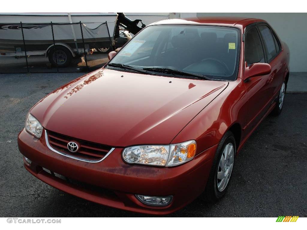 2002 Corolla S - Impulse Red / Black photo #1