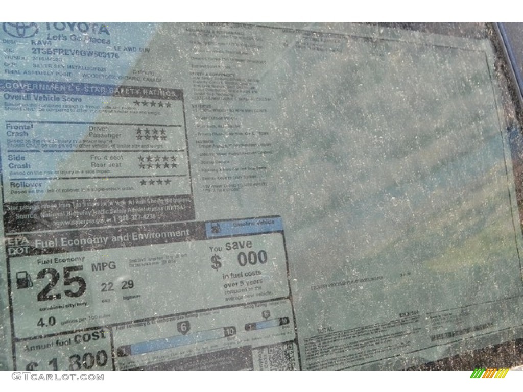 2016 RAV4 LE AWD - Silver Sky Metallic / Black photo #10