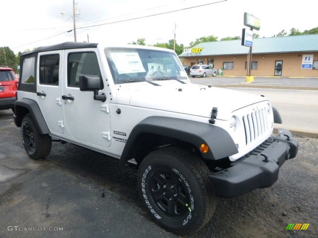 2016 Wrangler Unlimited Sport 4x4 - Bright White / Black photo #9