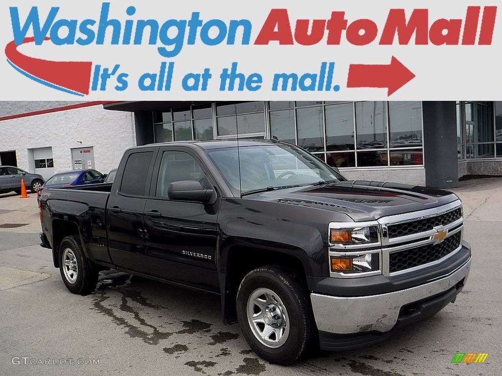 2014 Silverado 1500 WT Double Cab 4x4 - Tungsten Metallic / Jet Black/Dark Ash photo #1