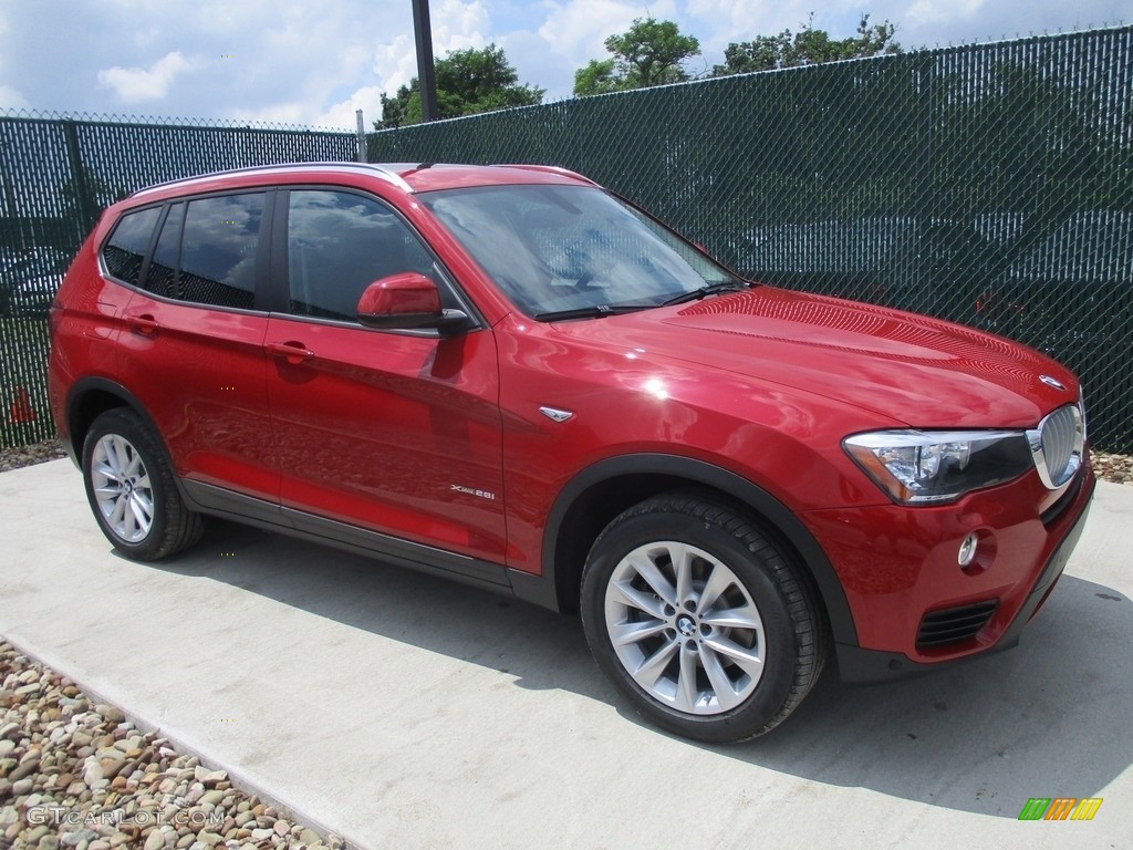 2017 X3 xDrive28i - Melbourne Red Metallic / Black photo #1