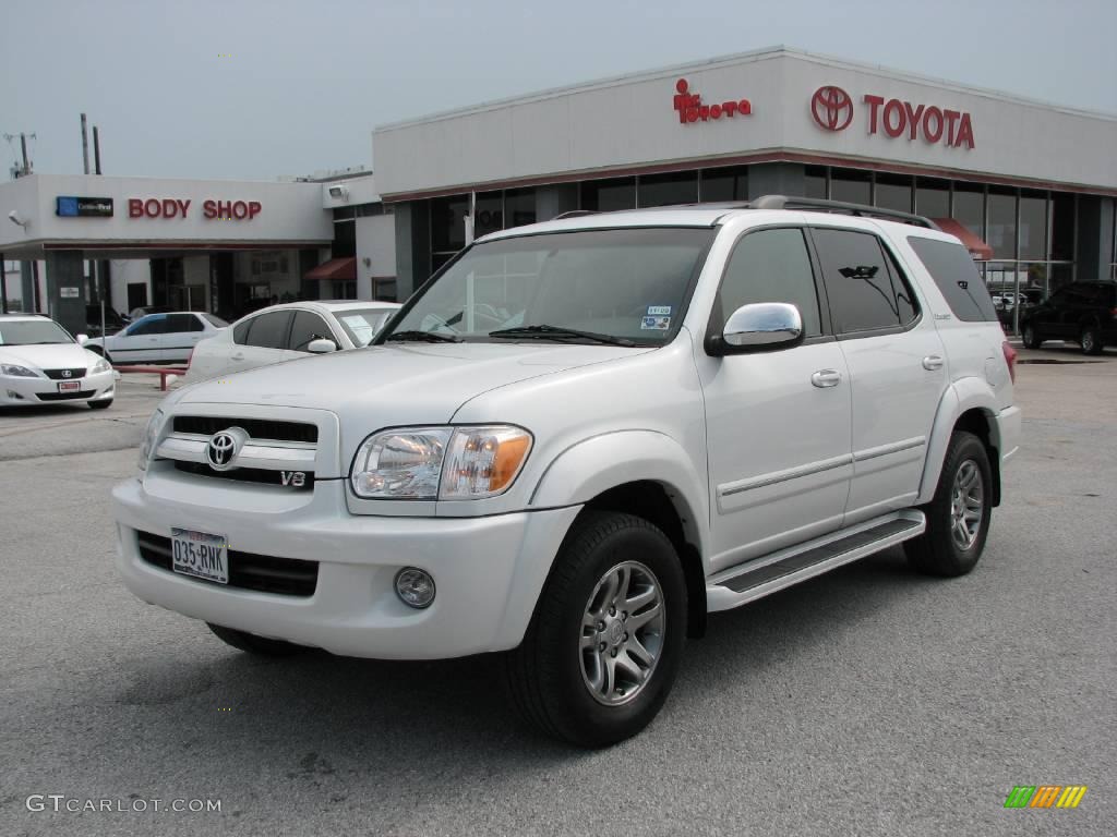 2007 Sequoia Limited - Super White / Light Charcoal photo #2