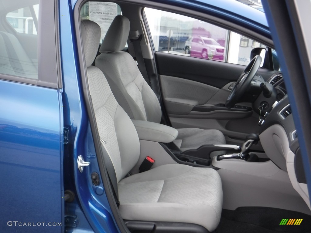 2015 Civic LX Sedan - Dyno Blue Pearl / Gray photo #9