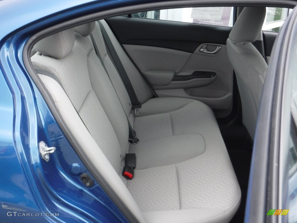 2015 Civic LX Sedan - Dyno Blue Pearl / Gray photo #18