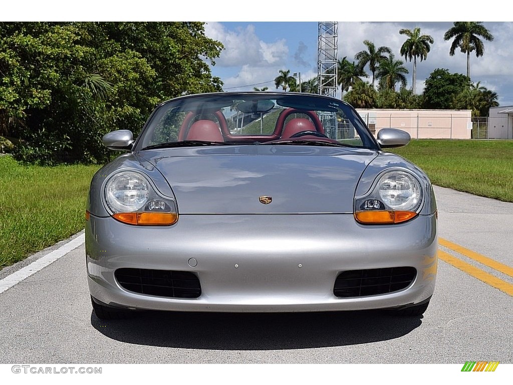 1997 Boxster  - Arctic Silver Metallic / Boxster Red photo #3