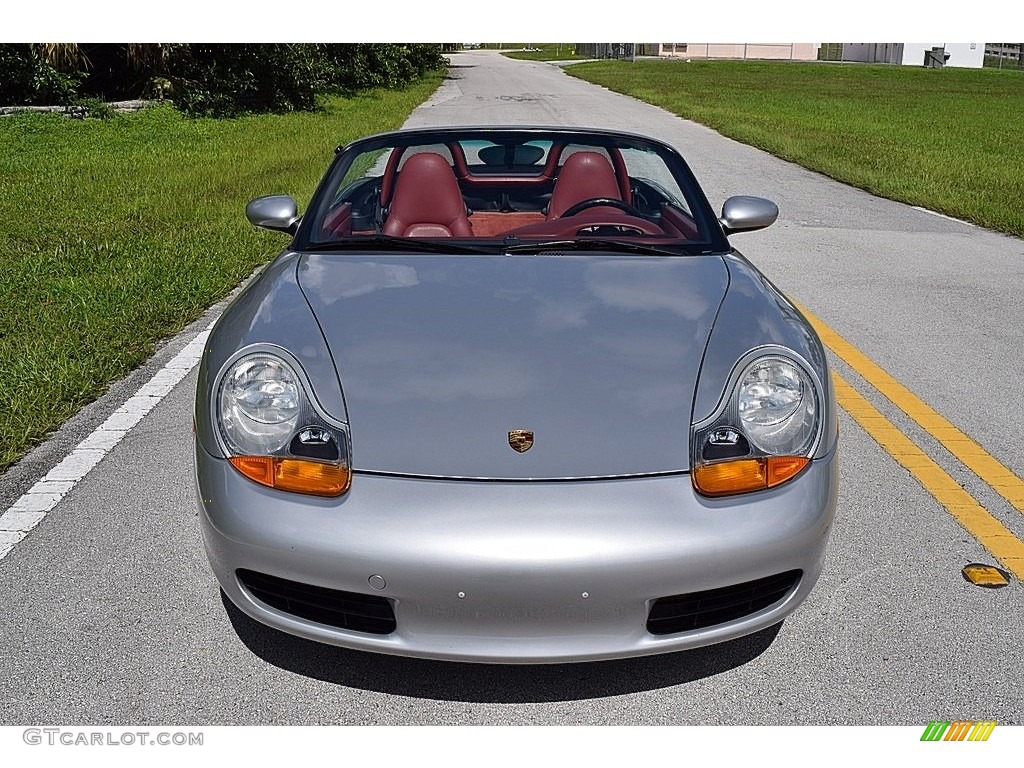 1997 Boxster  - Arctic Silver Metallic / Boxster Red photo #7