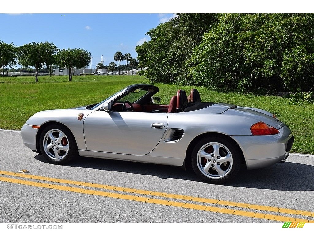1997 Boxster  - Arctic Silver Metallic / Boxster Red photo #9
