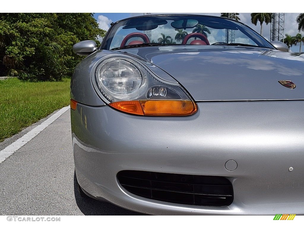 1997 Boxster  - Arctic Silver Metallic / Boxster Red photo #17
