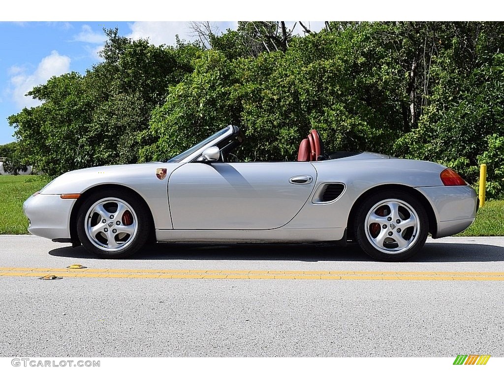 1997 Boxster  - Arctic Silver Metallic / Boxster Red photo #25