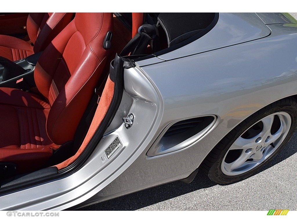 1997 Boxster  - Arctic Silver Metallic / Boxster Red photo #43