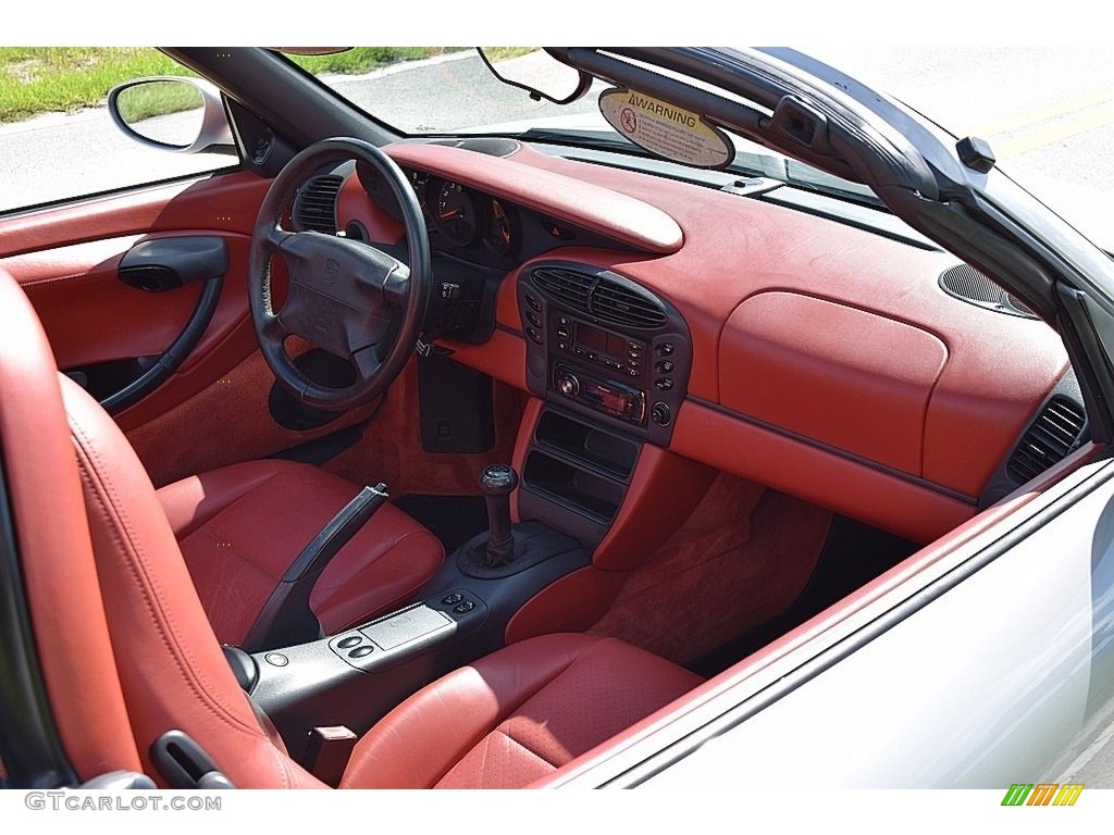 1997 Boxster  - Arctic Silver Metallic / Boxster Red photo #46