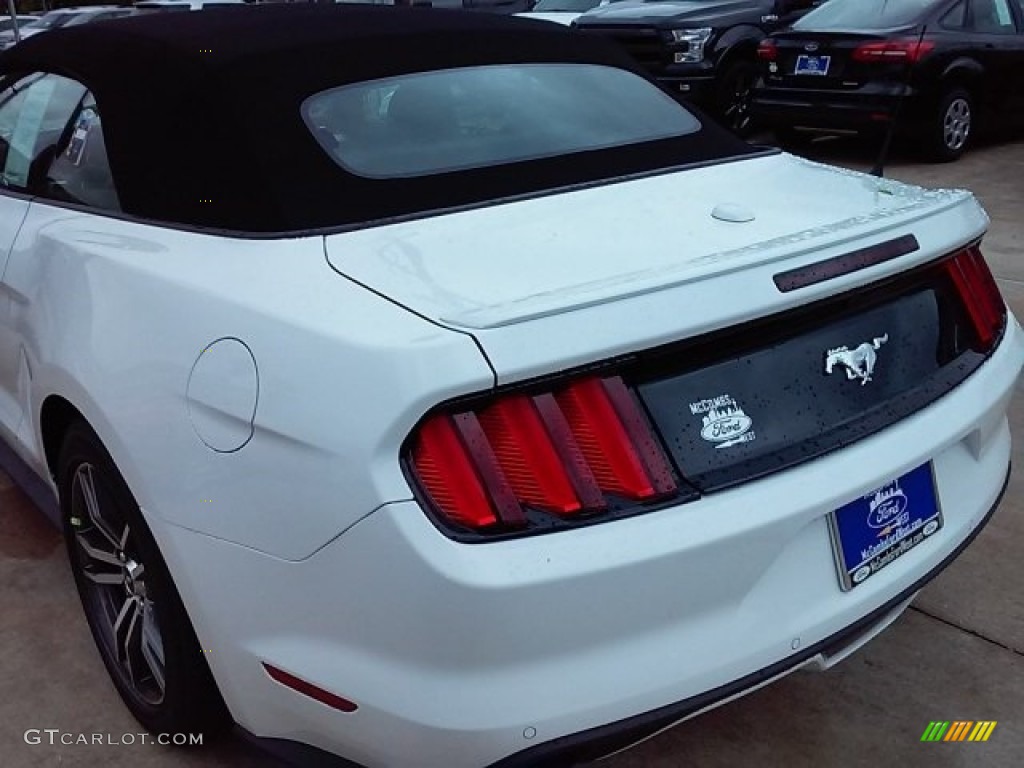 2016 Mustang EcoBoost Premium Convertible - Oxford White / Ebony photo #15