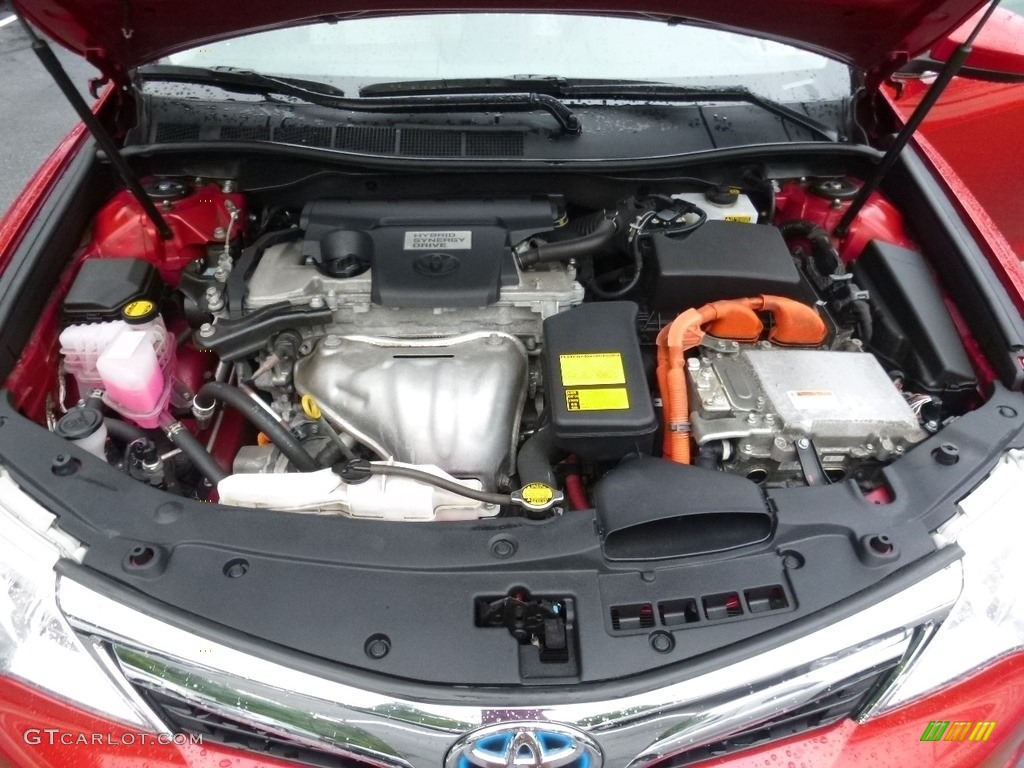 2013 Camry Hybrid XLE - Barcelona Red Metallic / Ivory photo #16