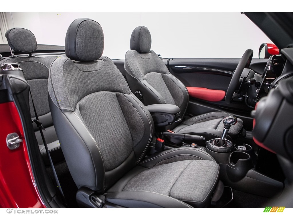 Leather/Cloth Black Pearl Interior 2016 Mini Convertible Cooper S Photo #113960926